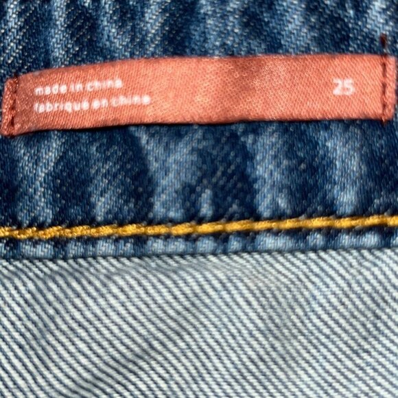 ANTHROPOLOGIE PILCRO Daisy Duke Denim Shorts Exposed Button Fly Distressed 25 - Picture 10 of 13